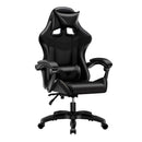 Sedia da ufficio Gaming con schienale alto e imbottitura in PVC colore nero