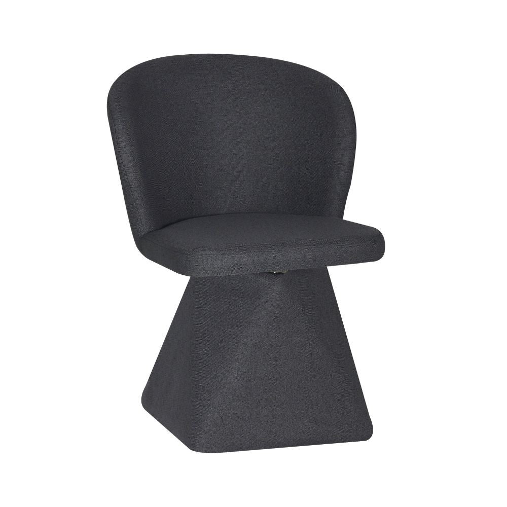 Sedia girevole Piyan in tessuto Nordic 18 colore grigio scuro