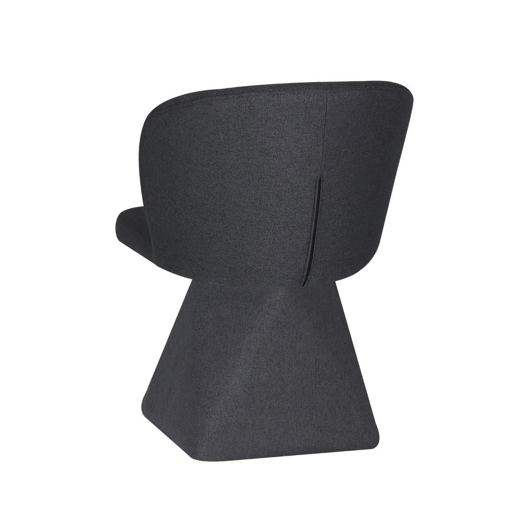 Sedia girevole Piyan in tessuto Nordic 18 colore grigio scuro