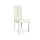 Sedia Montecarlo 3 bottoni tessuto bianco