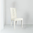 Sedia Montecarlo 3 bottoni tessuto bianco