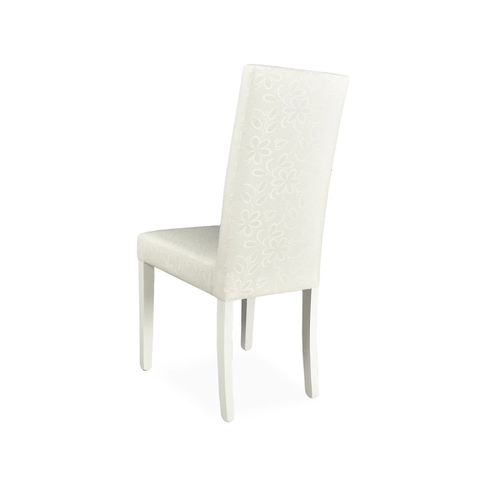 Sedia Montecarlo 3 bottoni tessuto bianco