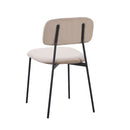 Sedia Shen in vellutino colore taupe e struttura in metallo nero