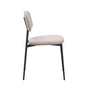 Sedia Shen in vellutino colore taupe e struttura in metallo nero
