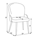 Sedia Simo in tessuto Nordic 16 grigio chiaro con dettaglio posteriore in nabuk Uras 10 antracite e gambe in metallo nere
