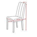 Sedia Tom in legno colore grigio con seduta in tessuto colore grigio