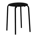 Sgabello in metallo H2008 colore nero con gambe nere