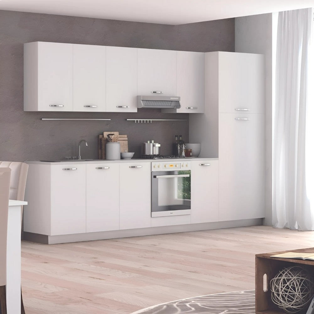 Sottolavello 80x60x82H due ante bianco frassinato