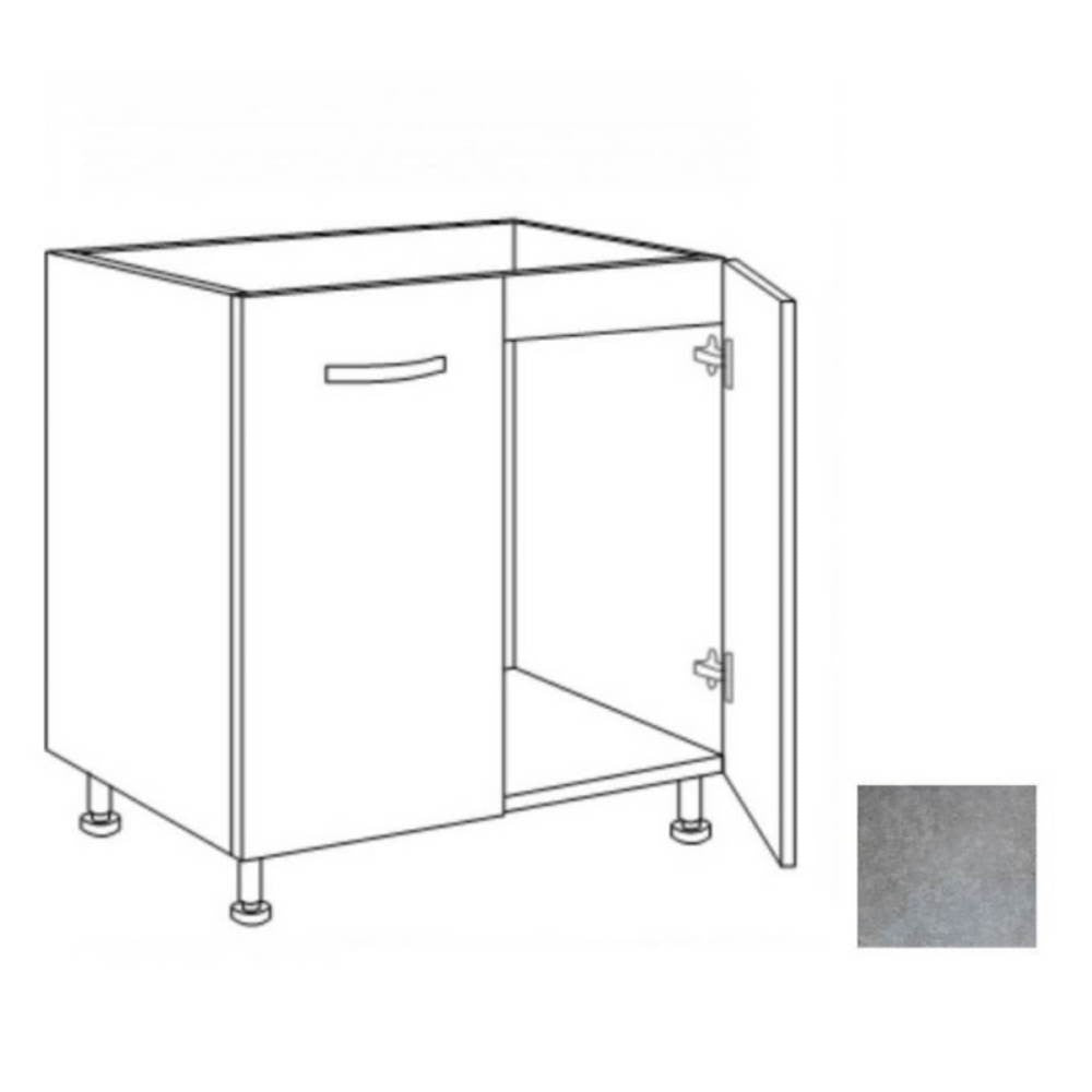 Sottolavello 80x60x82H due ante cemento