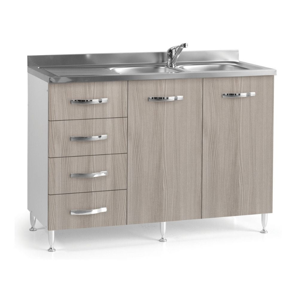 Sottolavello con cassettiera 120 olmo sinistro lavello incluso