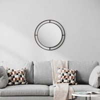 Specchio Bubble con doppia cornice in metallo nero
