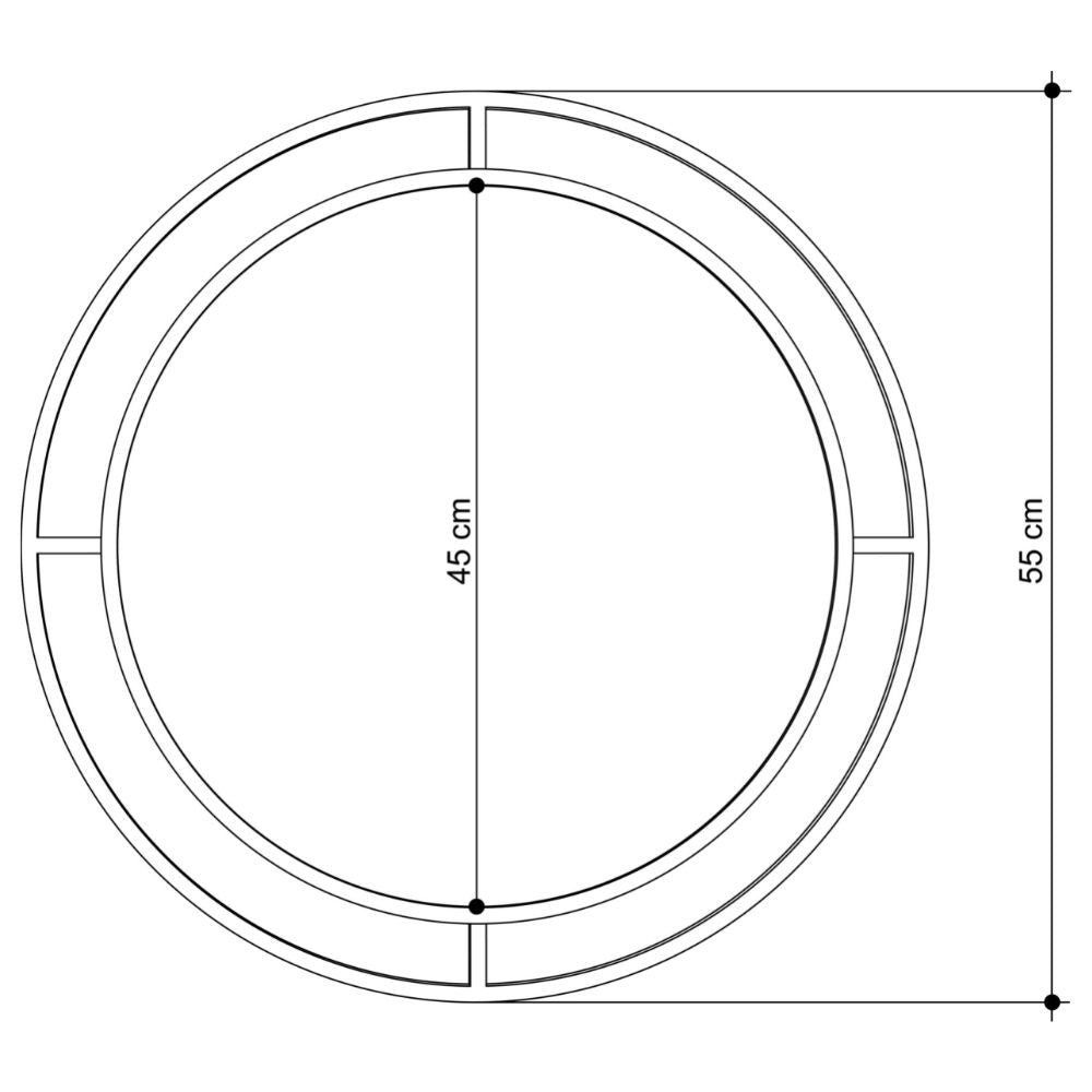 Specchio Bubble con doppia cornice in metallo oro