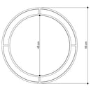 Specchio Bubble con doppia cornice in metallo oro