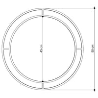 Specchio Bubble con doppia cornice in metallo oro