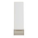 Specchio con base cassetto Kale colore cashmere effetto cannettato