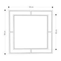 Specchio quadrato Corner con doppia cornice in metallo oro