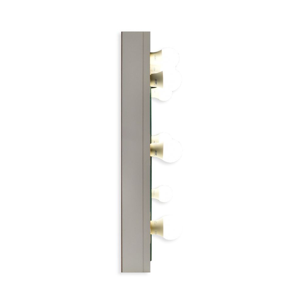 Specchio trucco Armin colore bianco con luci LED lampadine non incluse