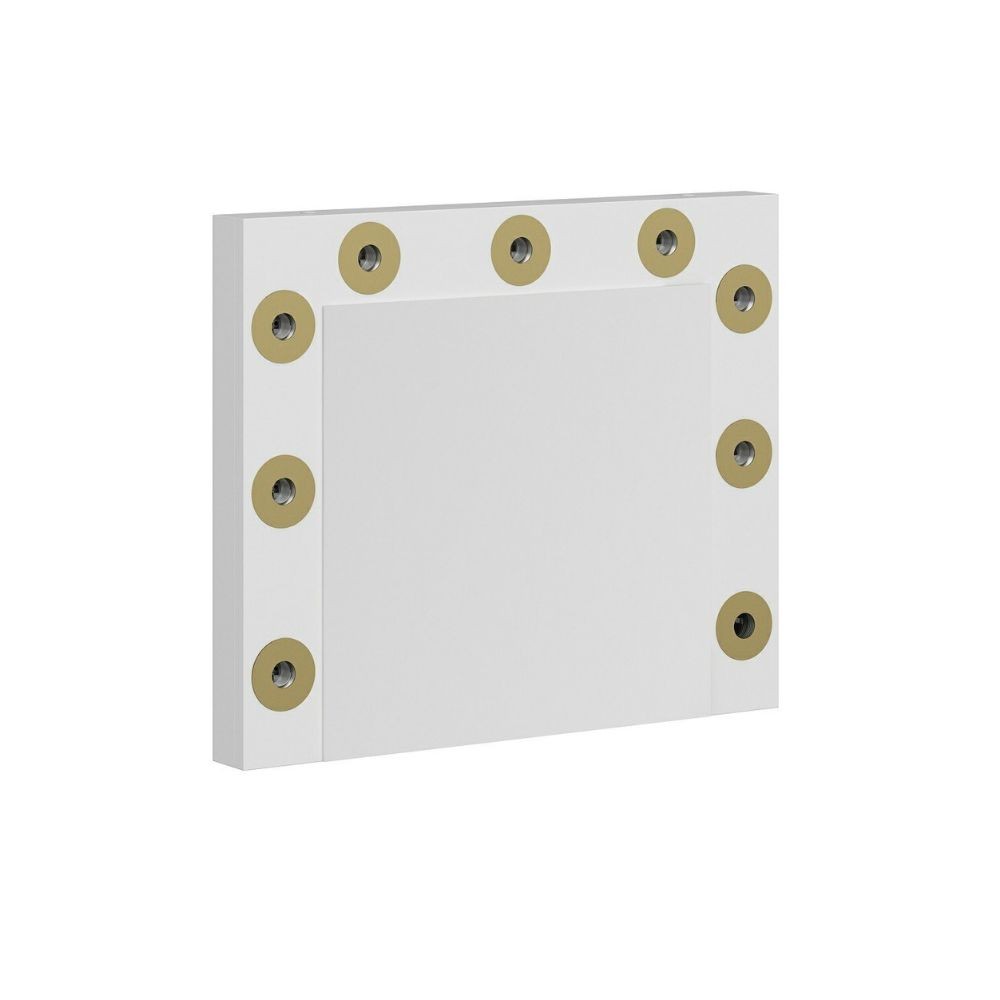 Specchio trucco Armin colore bianco con luci LED lampadine non incluse
