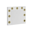 Specchio trucco Armin colore bianco con luci LED lampadine non incluse