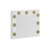 Specchio trucco Armin colore bianco con luci LED lampadine non incluse