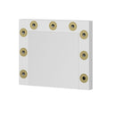 Specchio trucco Armin colore bianco con luci LED lampadine non incluse