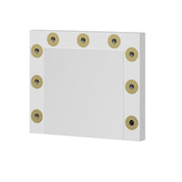 Specchio trucco Armin colore bianco con luci LED lampadine non incluse