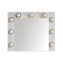 Specchio trucco Armin colore bianco con luci LED lampadine non incluse