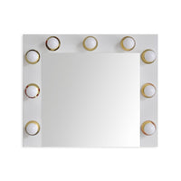 Specchio trucco Armin colore bianco con luci LED lampadine non incluse