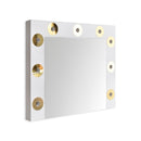 Specchio trucco Armin colore bianco con luci LED lampadine non incluse