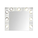 Specchio trucco Armin colore bianco con luci LED lampadine non incluse