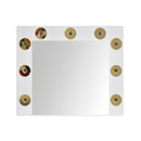 Specchio trucco Armin colore bianco con luci LED lampadine non incluse