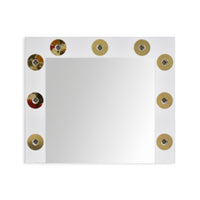 Specchio trucco Armin colore bianco con luci LED lampadine non incluse
