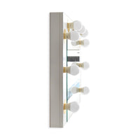 Specchio trucco Armin colore bianco con luci LED lampadine non incluse
