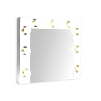 Specchio trucco Armin colore bianco con luci LED lampadine non incluse
