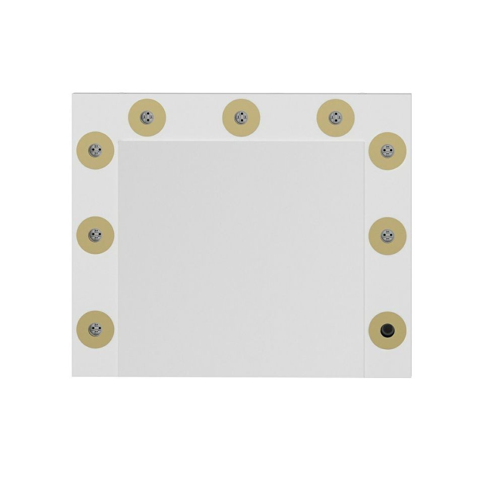 Specchio trucco Armin colore bianco con luci LED lampadine non incluse