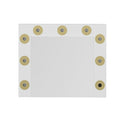 Specchio trucco Armin colore bianco con luci LED lampadine non incluse