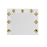 Specchio trucco Armin colore bianco con luci LED lampadine non incluse