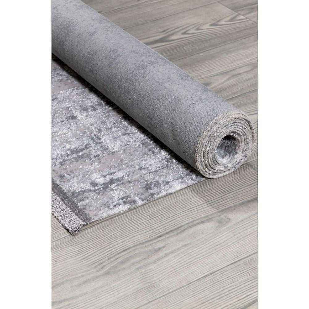 Tappeto antiscivolo Ada grigio superficie lucida 160x230