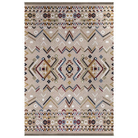 Tappeto antiscivolo Multicolor beige con decori colorati 160x230
