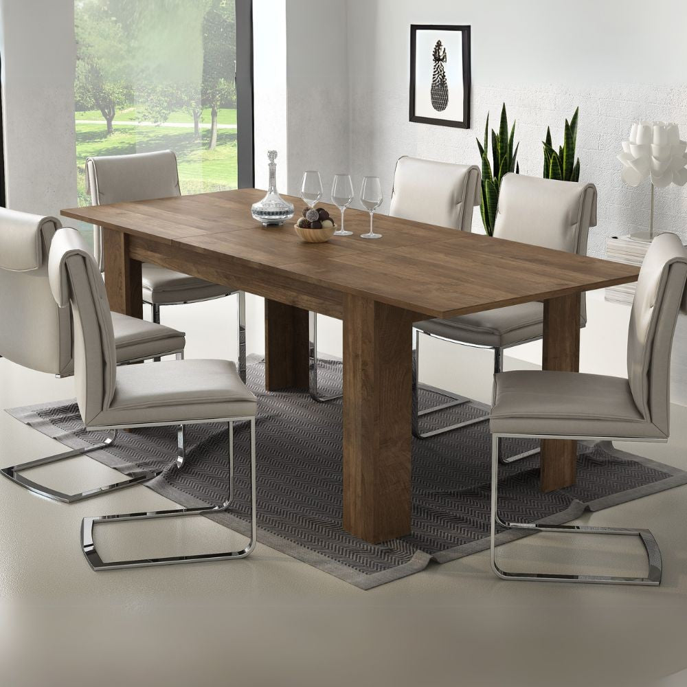 Tavolo allungabile Anthony 160x88x75 H cm colore noce eastwood stile shabby