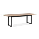 Tavolo allungabile Denver 80C in piano quercia e struttura antracite 200x75x90 cm.