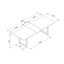 Tavolo allungabile Denver 80C in piano quercia e struttura antracite 200x75x90 cm.