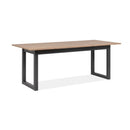 Tavolo allungabile Denver 80C in piano quercia e struttura antracite 200x75x90 cm.