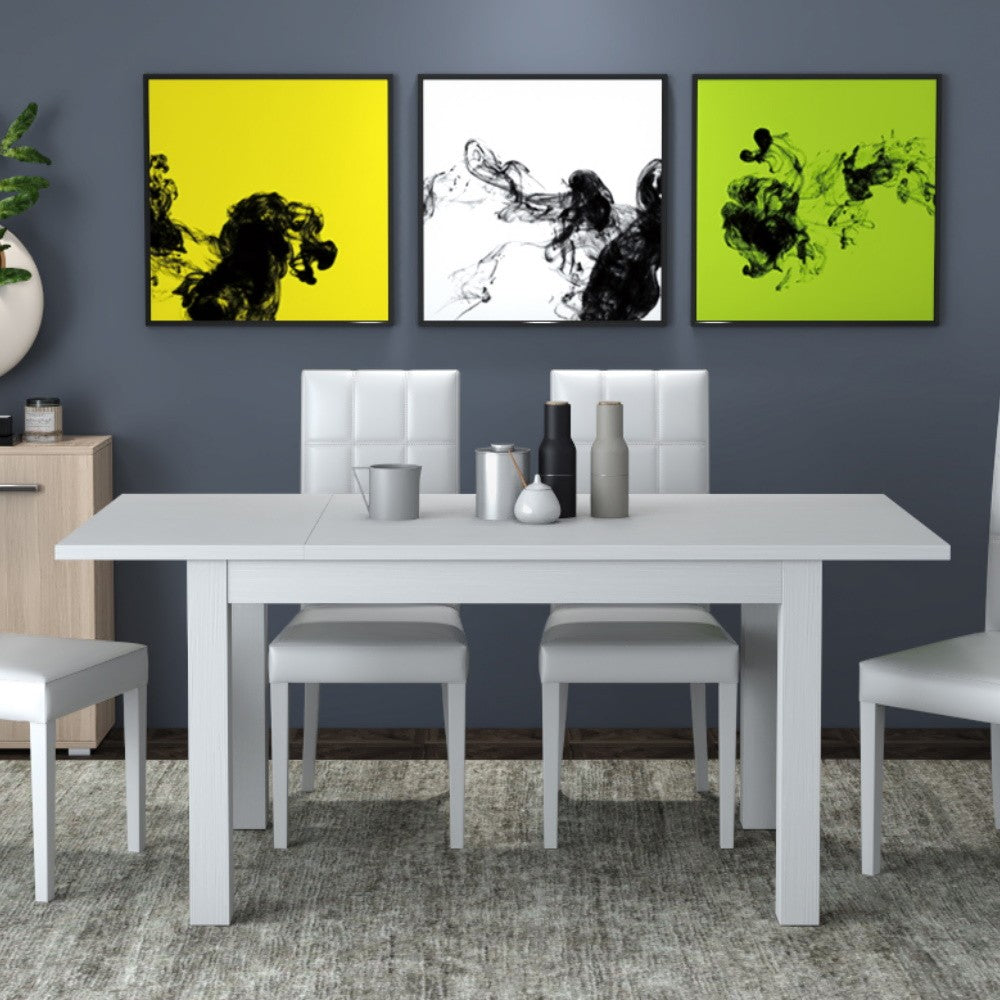 Tavolo allungabile FIRENZE 120x80 bianco frassinato