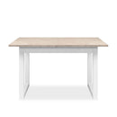 Tavolo allungabile Houston 80B con struttura bianca e piano sabbia 120x75x80 cm.