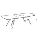 Tavolo allungabile Merkur con top bianco frassinato e gambe colore nero