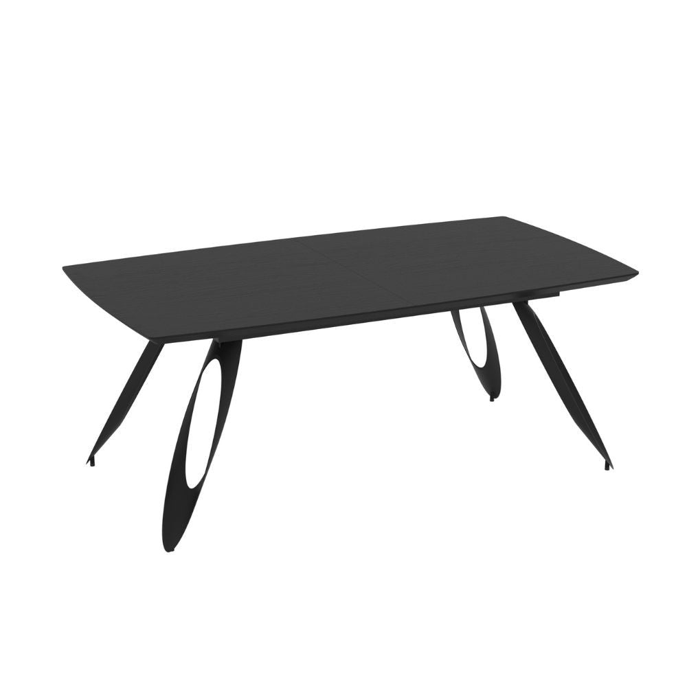 Tavolo allungabile Merkur con top e gambe colore nero