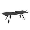 Tavolo allungabile Merkur con top e gambe colore nero