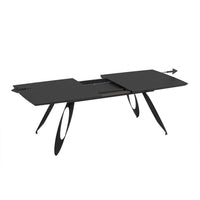 Tavolo allungabile Merkur con top e gambe colore nero