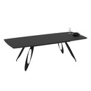 Tavolo allungabile Merkur con top e gambe colore nero